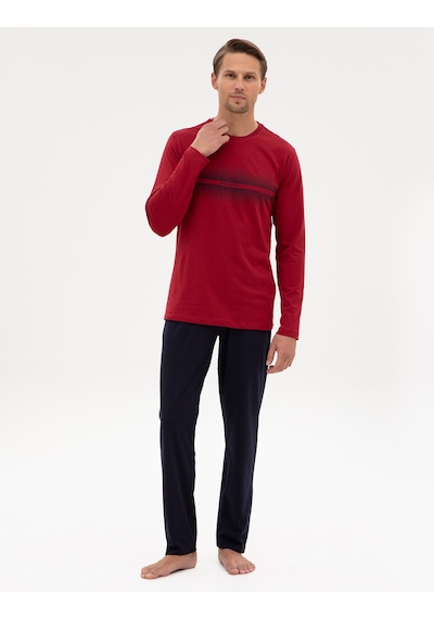 Pierre Cardin Erkek Bordo Pijama Takım 50322634-900 Bordo