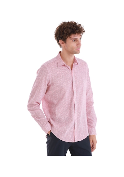 Hatemoğlu Bordo Comfort Fit Baskılı Slim Yaka Uzun Kollu Spor Gömlek 24d190000007 Bb Bordo
