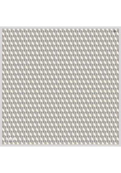 Armine Geometrik Desenli Sura Saf İpek Eşarp - 9309 Gri - 86