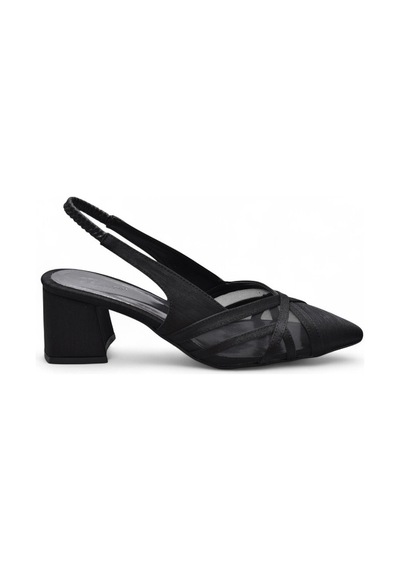 Ispartalılar 6521 4cm Kadın Topuklu Ayakkabı Stiletto Abiye Düğün Nişan Ayakkabısı Siyah
