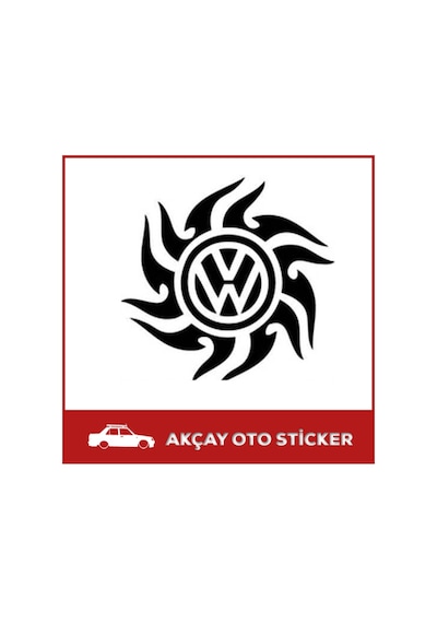 Alevli Volkswagen Sticker Volkswagen Araba Sticker Oto Sticker
