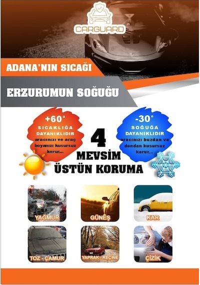 Carguard Opel Mokka Lüks Araba Brandası Miflonlu Branda Oto Çadır Örtü