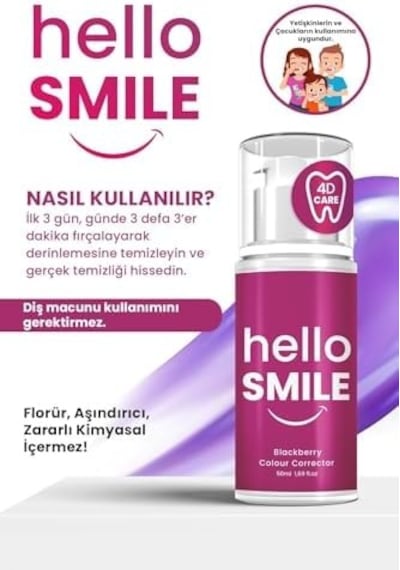 Anında Beyazlatıcı Diş Jeli, Böğürtlen Aromalı, Leke Karşıtı & Plak Önleyici, Günlük Ağız Bakımı, 50 Ml