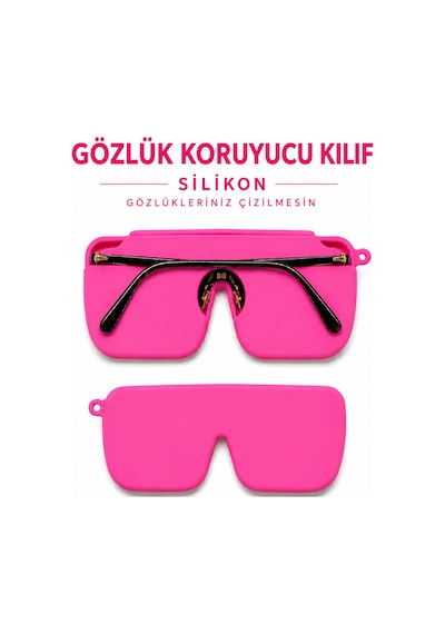 Silikon Gözlük Kılıfı, Asılabilir, Katlanabilir, Çantada Yer Kaplamaz-şeker Pembe - 904898021