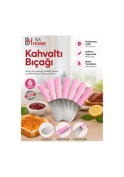 Kahvaltı Bıçağı Seti 6'lı Çok Renkli