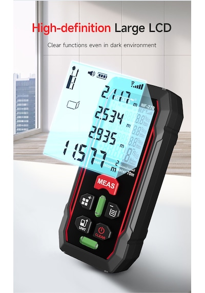 Noyafa Nf270 Lazer Mesafe Ölçer 70m/229ft Dijital Lazer Mesafe Ölçer M Siyah