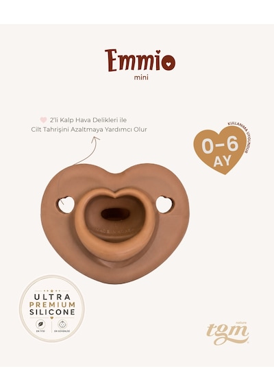Tgm Baby Ultra Premium Silikon Kalpli Emzik Mini Bordo