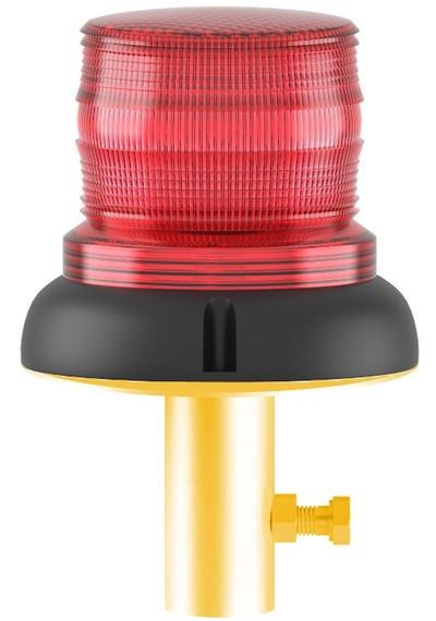 Mesan Ø110 Xenon Çakar Boru Montaj Lamba Kırmızı 220vac Ms 604.1.220vac