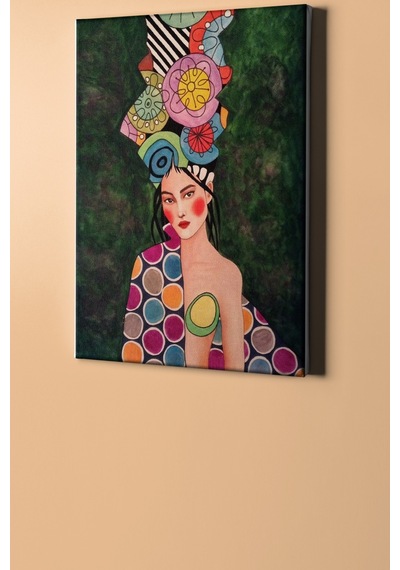 Webstyle Sayılarla Boyama Seti Kasnaklı Rengarenk Elbiseli Kadın 40 X 50 Cm