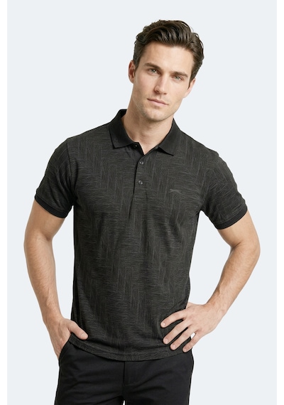 Slazenger Zany Erkek Polo Yaka Siyah Tişört