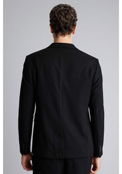 Defacto Modern Fıt Penye Blazer Ceket F2347ax26spbk27 Siyah-bk27