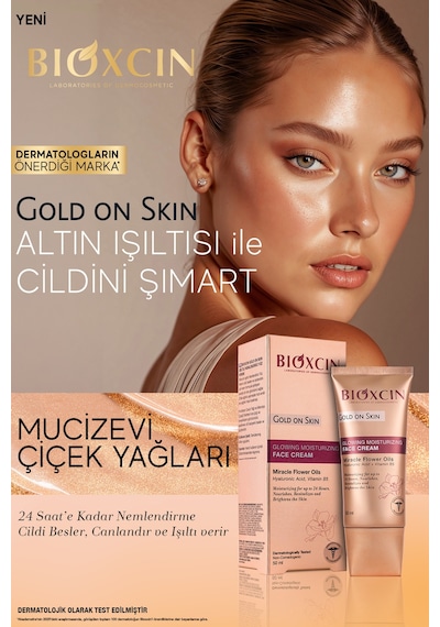 Bioxcin Gold On Skin Işıltılı Nemlendirici Yüz Kremi 50 Ml 2 Adet