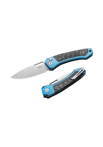 Lionsteel Twain-blue Titanium / Carbon Fiber Kamp Çakı Çok Renkli