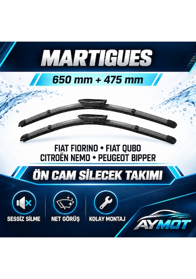 Martigues Fiat Fiorino Citroen Nemo Peugeot Bipper Ön Muz Silecek Takımı
