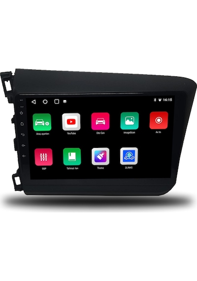 Avaydel Honda Civic FB7 Android Carplay Multimedya 2012-2015 8GB RAM + 128GB Hafıza + 4 Çekirdek
