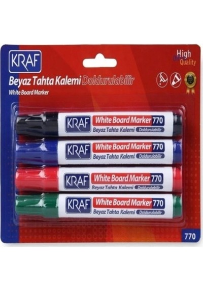 4'lü Doldurulabilir Beyaz Tahta Kalemi Seti 103 Ivory