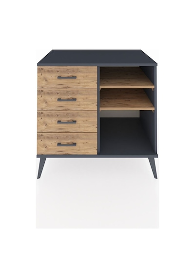 Kronos Şifonyer 2 Raflı 4 Çekmeceli 88x59x80 Antrasit-çam Çam Kronos Şifonyer 2 Raflı 4 Çekmeceli 88x59x80 Antrasit-çam Çam