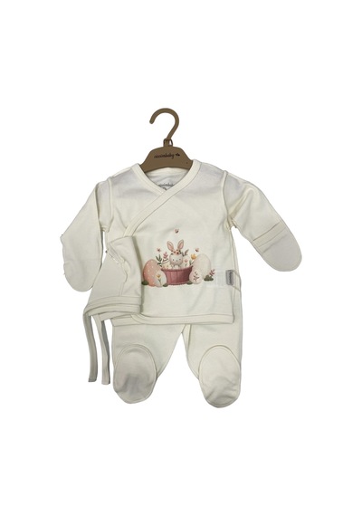 Ciccim Baby 3lü Takım Sihirli Tavşan Naturel-11105 Ekru