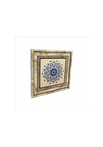 Geometrik Desen Baskılı Taş Tablo 25x25