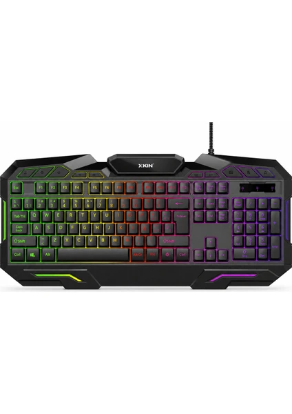 Xkin Xk-kb06 Kablolu Mekanik Rgb Oyuncu Klavyesi 104 Tuş Türkçe Q Siyah