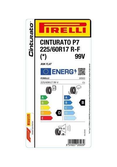 Pirelli 225/60 R17 99v Rf Cinturato P7 Yaz Lastiği 2025