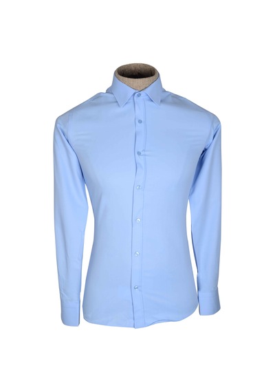 Cengiz İnler Standart Yaka Slim Fit Cepsiz Düz Erkek Gömlek 001