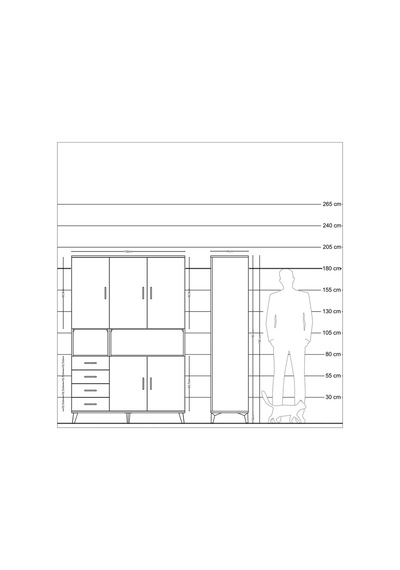 Hyperion Dolap 7 Raflı 4 Çekmeceli 5 Kapaklı 132x44x195 Antrasit-antrasit/çam Antrasıt/atlas Çam Hyperion Dolap 7 Raflı 4 Çekmeceli 5 Kapaklı 132x44x195 Antrasit-antrasit/çam Antrasıt/atlas Çam