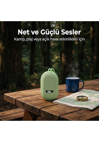 Bix Bxws01 Bluetooth 6.0 Ipx4 Suya Dayanıklı 8w Ses Çıkışlı Taşınabilir Hoparlör Tf/usb Destekli Speaker