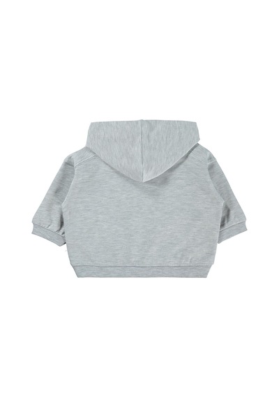 Civil Baby Civil Basic Timeless Kapüşonlu 6-18 Ay Sweatshirt - Gri Karmelanj