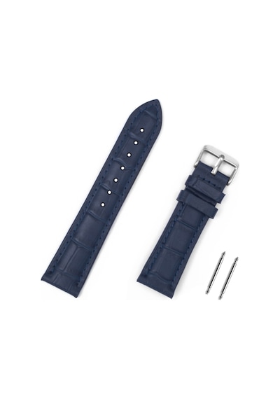 Lacivert Kroko Hakiki Deri Saat Kordonu Kayış 24mm