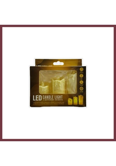 Storeşahin 3'li Led Mum Shn0720 Çok Renkli