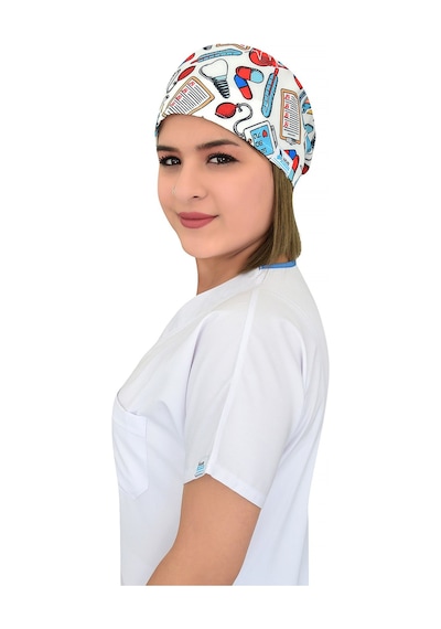 Beyaz İlk Yardım Desenli Cerrahi Bone