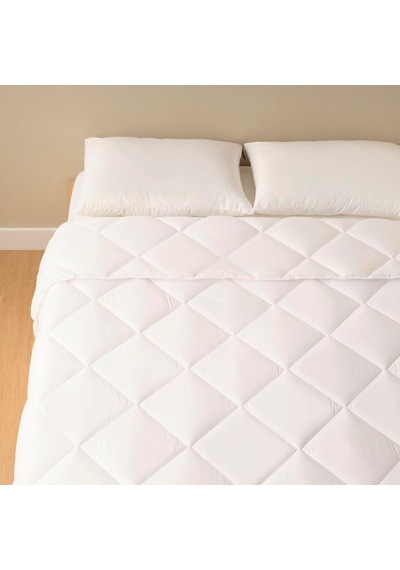 %100 Microfiber Tek Kişilik Yorgan, Beyaz, 155 X 215 Çok Renkli