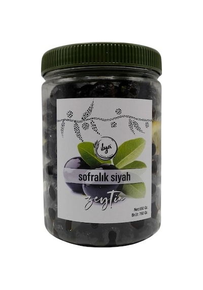 İlya Organik Akhisar Sofralık Siyah Zeytin 650 G