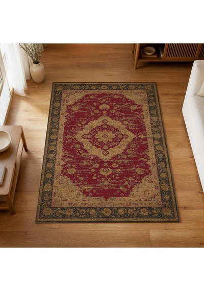 Kartela Halı Novi Halı Jüt Taban Dokuma Halı Bordo - 60 X 90 Cm