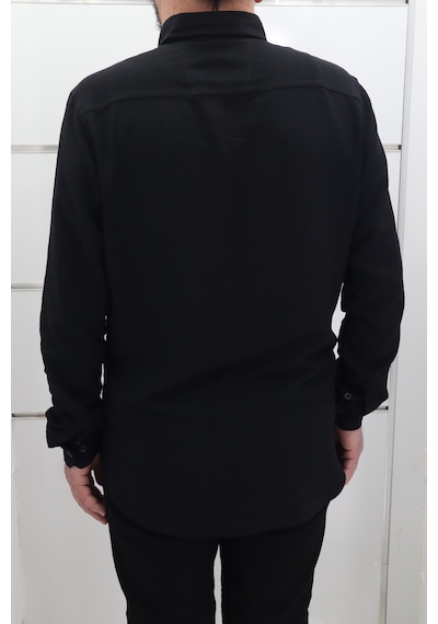 Becces Dmctekstil Erkek 009 Düz Spor Kesim Dar Kalıp Cepsiz Uzun Kollu Yazlık Keten Gömlek Siyah Becces Dmctekstil Erkek 009 Düz Spor Kesim Dar Kalıp Cepsiz Uzun Kollu Yazlık Keten Gömlek Siyah