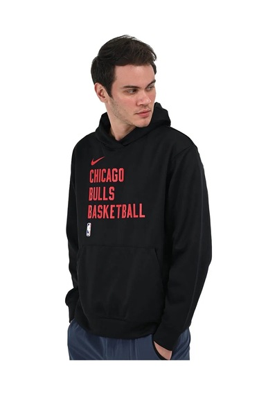 Nike Chicago Bulls Nba T-shirt Erkek Pamuklu Logolu Tişört Siyah Siyah