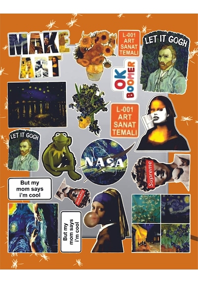 Mental Art Aesthetic Sticker Seti Laptop Ajanda Notebook Tablet Telefon Defter Etiket Bullet Diğer