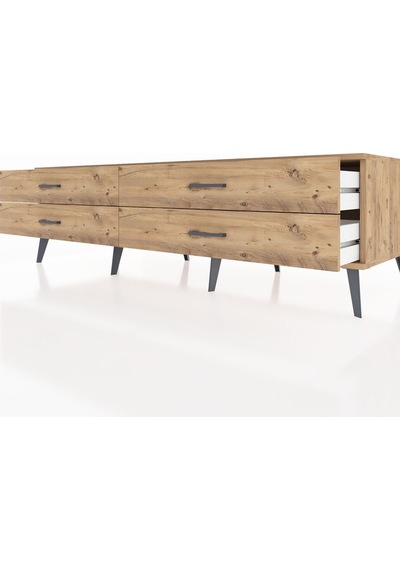 Kronos Tv Ünitesi 4 Çekmeceli 176x59x51 Çam-çam/çam Atlas Çam/atlas Çam
