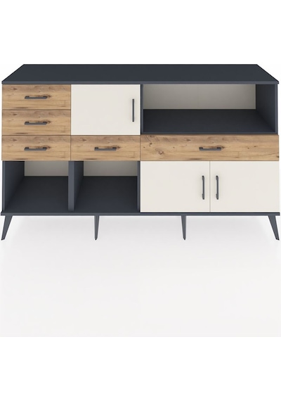 Kronos Konsol 2 Raflı 5 Çekmeceli 3 Kapaklı 176x59x99 Antrasit-ay Antrasit-aytaşı/çam Kronos Konsol 2 Raflı 5 Çekmeceli 3 Kapaklı 176x59x99 Antrasit-ay Antrasit-aytaşı/çam