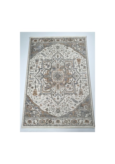Merinos Valeria Serisi Etnik Desenli Salon Oturma Odası Halısı Hav Toz Vermez Dokuma Taban 91047-110 Krem