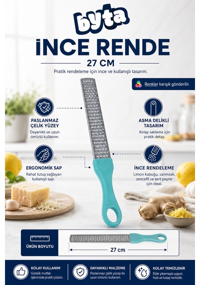 İnce Rende 27 Cm Paslanmaz Çelik Diğer