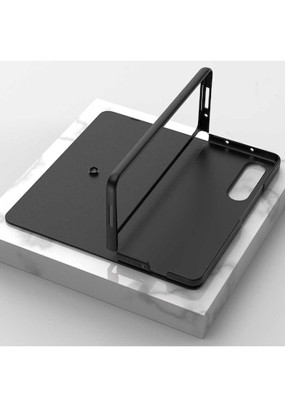 Samsung Uyumlu Galaxy Z Fold 3 Kılıf Kalem Bölmeli Droga Kılıf Siyah