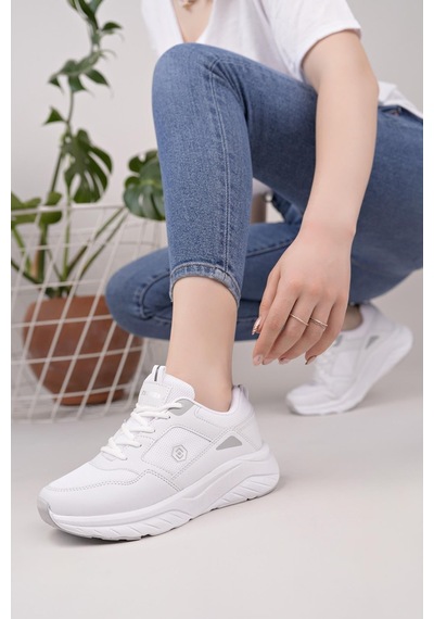 Nesilshoes Nesil Shoes Queen 2105 Beyaz Kadın Senakers