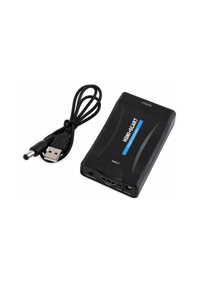 Hdmı Scart Dönüştürücü Video Converter, 1080p Destekli, Pal Ntsc Seçilebilir, Tak Çalıştır, 5v Güç Girişli, Hdmı Giriş Scart Çıkış Dönüştürücü Hs-74