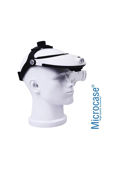 Microcase Mg81001-H - Al2351 Gözlük Tipi Işıklı Kafa Büyüteci 5 Farklı Lens