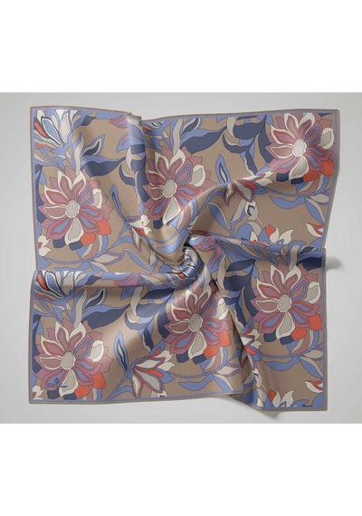 Silk Home Olinda İpek Eşarp 47003-23 Vizon, Gül Kurusu, Şeftali, Mavi