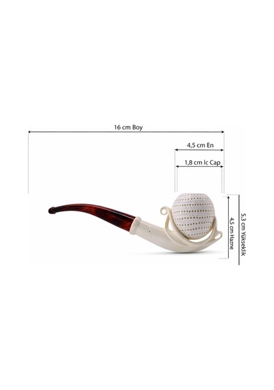 El Oyması Lületaşı Golf Topu Tasarımlı Pipo, Özel Kutulu %100 Blok Taş, El İşçiliği, Koleksiyonluk
