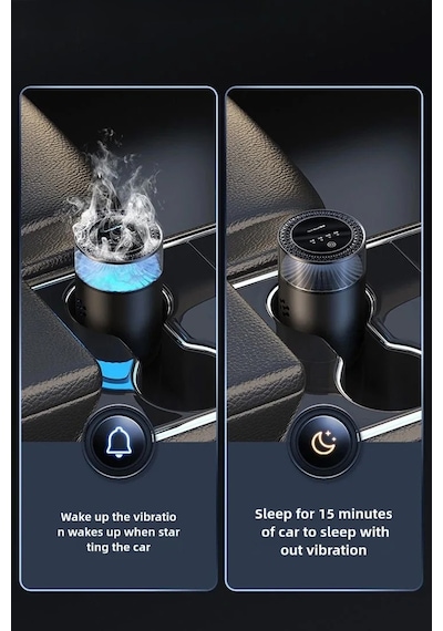 Diğer - Siyah - Araç Ev Ofis Otomatik Aroma Buharlı Sprey Cihazı Koku Difüzörü Şarjlı 800mah Buharlı Koku Makinesi