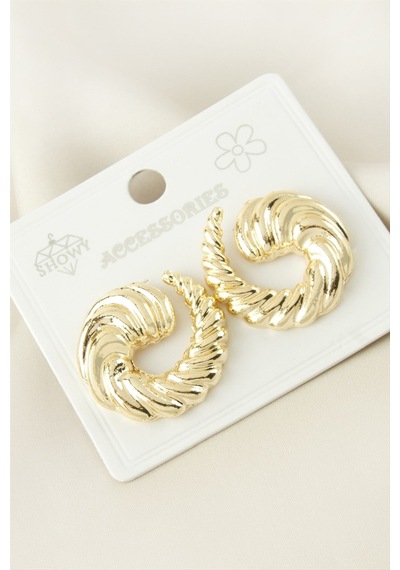 Burgulu Metal Küpe çok renkli 87474731